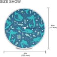 thumbnail image 3 of Coolnut Mermaids 60" Round Tablecloth with Zipper Umbrella Hole, Washable Spillproof Table Cloth Decorative for Picnic,Camping,Indoor and Outdoor, 3 of 7