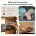 thumbnail image 5 of Homienly Dinnerwave Set 40-Piece Service for 8 Unbreakable Kitchen Plates and Bowls Sets - Dinner Plates, Dessert Plates, Soup Bowls, Cup Set, Soy Sauce Dish Microwave & Dishwasher Safe (Light Multi), 5 of 10