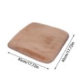 thumbnail image 3 of Taotanxi Car Front Seat Cushion Soft And Warm Faux Fur Winter Car Seat Cover Fluffy Plush Car Seat Protector With Non-Slip Backing Car Accessories For Home And Office Chairs (Khaki), 3 of 5
