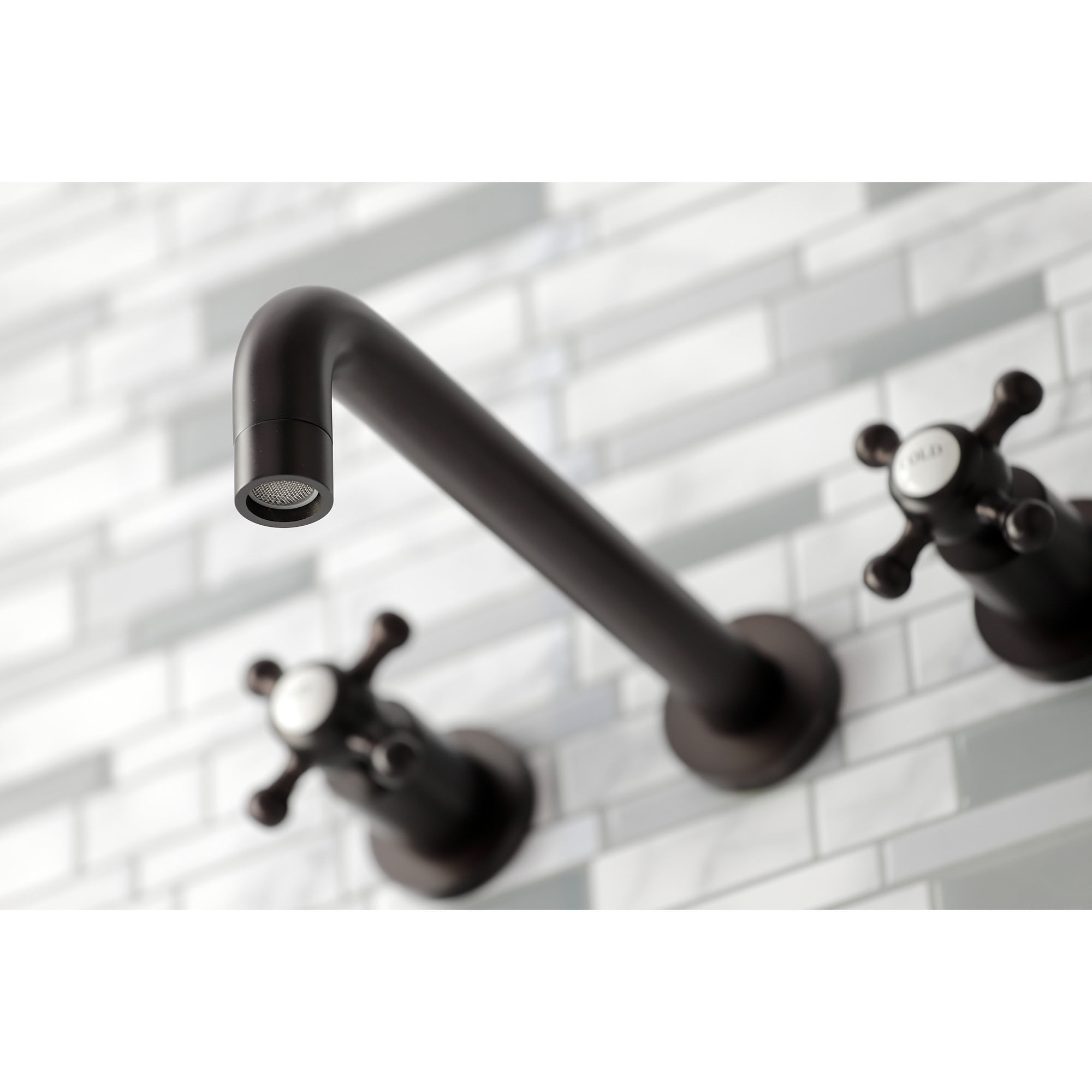 Kingston Brass KS8025BX Metropolitan Two-Handle 3-Hole Wall Mount Roman Tub Faucet in Oil Rubbed Bronze