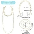 thumbnail image 2 of 1Box 2 Styles Beaded Phone Lanyard Wrist Strap Imitation Pearl Chain Phone Charms Decoration Phone Case Chain Strap with Buckles for Women Cellphone Strap Hanging String Neck Phone Holder, 2 of 6