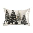 thumbnail image 7 of Yayeee Pillowcase Queen Size Set of 2 Satin Wrinkle Resistant Pillow Case, Hand Drawn Christmas Trees, 7 of 7