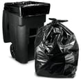 thumbnail image 4 of Bolsas de basura Tasker 240-246L, 64-65 galones con amarres, 50 bolsas, negras, 4 of 9