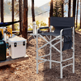 thumbnail image 4 of Magshion Folding Director Chair with Side Table & Storage Pocket, Camping Chair for Adult Beach, Fishing Trip Picnic Lawn, Navy Blue, 4 of 12