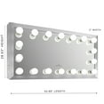 thumbnail image 5 of Impressions Vanity Starlight Wide Hollywood Lighted Vanity Mirror,18 LED Bulbs, Wall-Mounted (White), 5 of 13