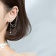 thumbnail image 4 of Pendientes de cadena de puño de estrella de moda para mujeres adolescentes Pendientes de estrella de arrastre Pendientes de envoltura, Metal, Zirconia cúbica JAMW Sencillez, 4 of 5