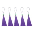 thumbnail image 2 of 5 Piezas Borlas Con Cuenta Colgante Accesorios Para Fabricación De Bisutería 18cm Púrpura, 2 of 3