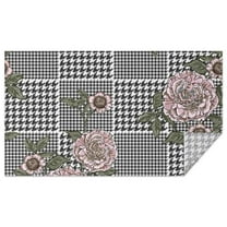 Pioneer Flower Floral Print Pattern Rectangle Tablecloth 60"x102",Waterproof Polyester Rectangle Table Cloth, Wipeable Spillproof Polyester Tablecloth for Dining, Camping, Indoor and Outdoor