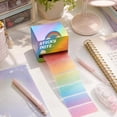 thumbnail image 5 of Translucent Glitter Rainbow Sticky Notes, 105 Sheets Pull Out See Through Notepads, Shimmering Memo Sheets For Journaling & Classroom Supplies, 5 of 5