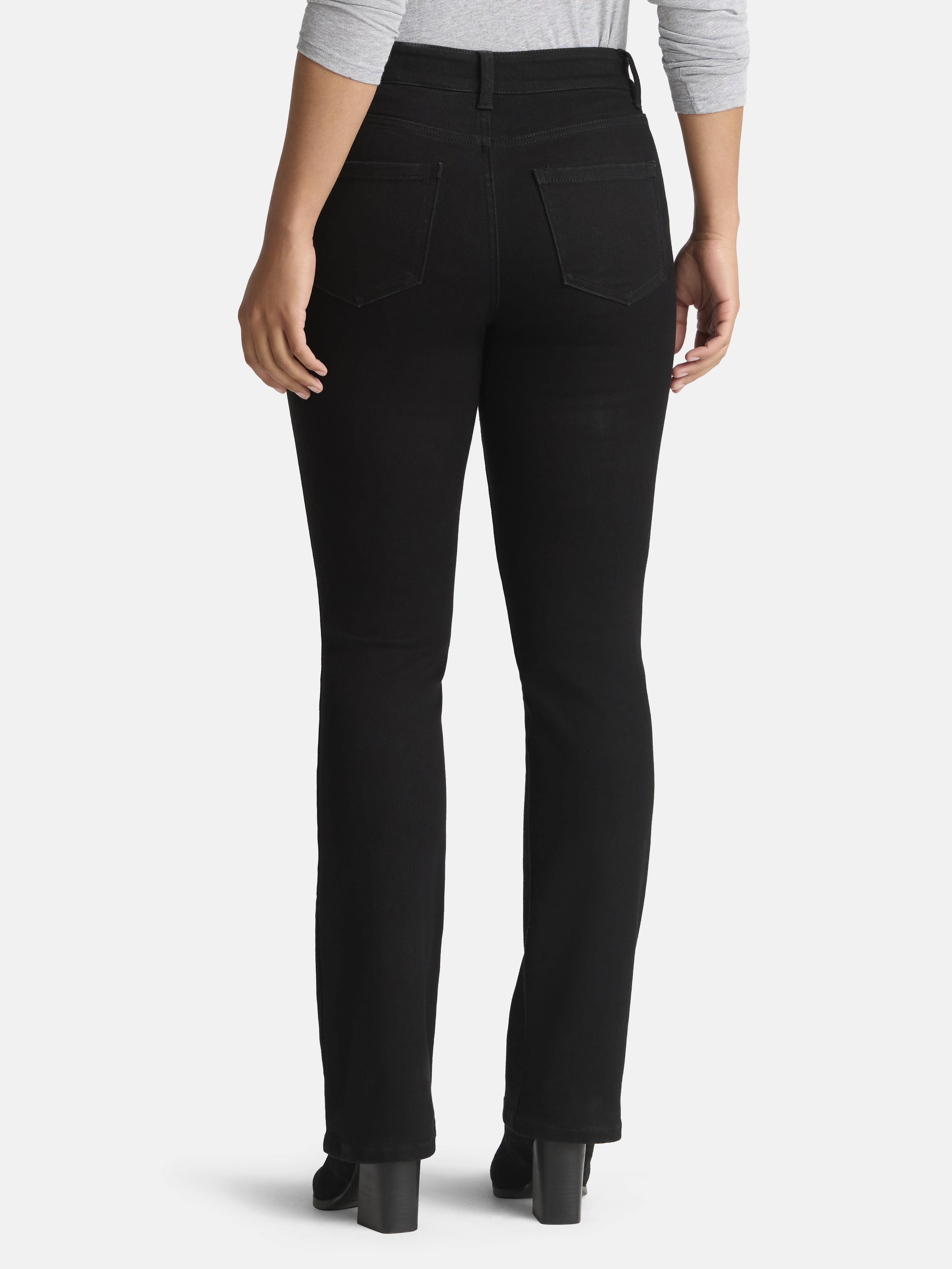 Time and Tru Women's Mid Rise Bootcut Jeans, Available in 30", 32", 34" Inseams, Sizes 0-20