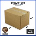 thumbnail image 4 of EcoSwift Brand Premium 7x4x4 Cardboard Boxes Mailing Packing Shipping Box Corrugated Carton 23 ECT, 7"x4"x4", Brown, 15-Pack, 4 of 5