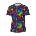 thumbnail image 6 of Rocae Bright Universe for Men's Mesh Quick-Dry Short Sleeve Workout T-Shirt,Mens Crew Neck Tee Lightweight Soft Classic T Shirts X-Small, 6 of 9