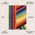 thumbnail image 3 of JONATHAN Y DAZZLE Retro Rainbow Stripe Area Rug, 3 x 5, Multi, 3 of 9