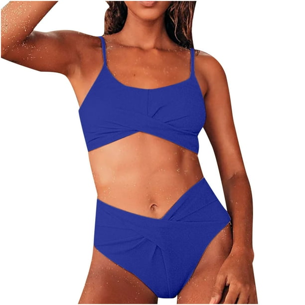 Traje de baño de dos piezas con tirantes cómodos y sin espalda con bloques de color para mujer OAVQHLG3B Store lin121212