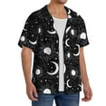 thumbnail image 4 of Fotbe Crescent and Stars print Short Sleeve Button Down Shirts for Men Casual Summer Beach Wrinkle Free Shirt-3X-Large, 4 of 7