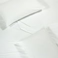 thumbnail image 5 of ROYALE LINENS 300 Thread Count 100% Long Staple Combed Cotton Striped Sheet Set - 3 Piece Twin Bed Sheets - 1 Fitted, 1 Flat & Pillow case -Soft Cool & Crisp Sheet Set (Twin, Narrow Stripe White), 5 of 10