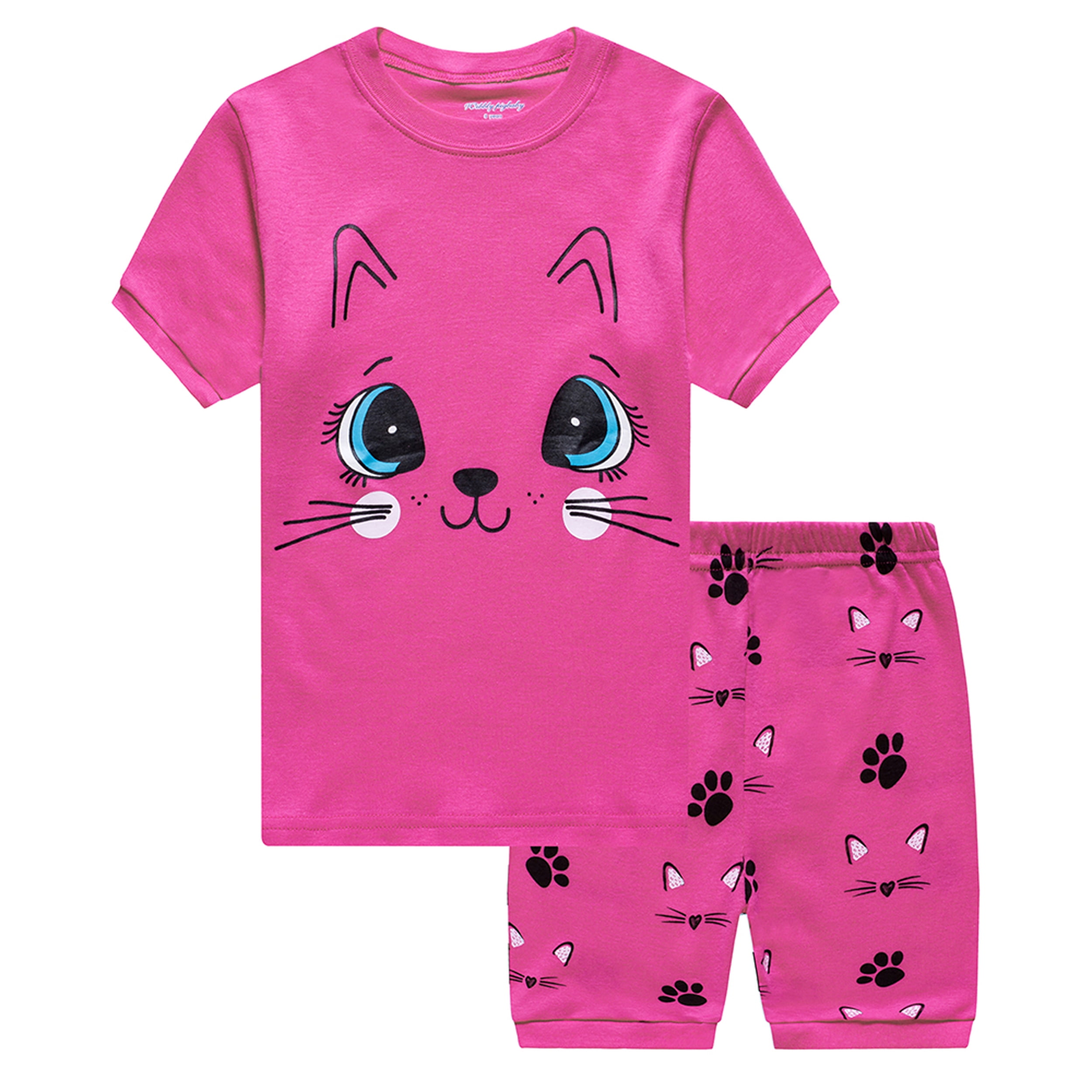 Little Girls Pajamas Long Sleeve Cotton Pajama Cute Pajamas Toddler