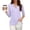 A1-Purple, variant on Womens 3/4 Sleeve Tops Flip Collar Three Quarter Length Collared Down Shirts Lapel Collar Soft Fabric Work Blouses Soft Soft Elbow Sleeve Daily Wear A2-red Polyester,spandex