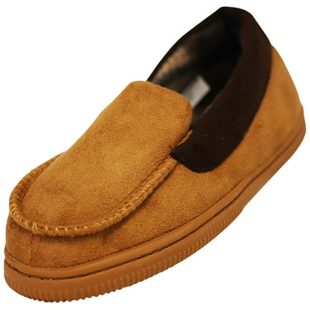 

NORTY Boys Slippers Child Male Moccasins Tan Brown Runs 1 Size Small