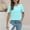 Z001-Mint Green, variant on Women's T Shirts Summer Short Sleeve Crewneck Casual Cute Solid Basic Tees Breathable Comfy Classic Fit Workout Pullover Tops