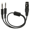 thumbnail image 1 of Línea de conversión de auriculares para aviación ABGA XLR a línea de conversión de enchufe monofónico GA con cabezal de aviación, 1 of 8