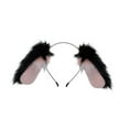 thumbnail image 2 of Diadema con orejas de perro Yinane para disfraz de cosplay de animales negro, 2 of 8