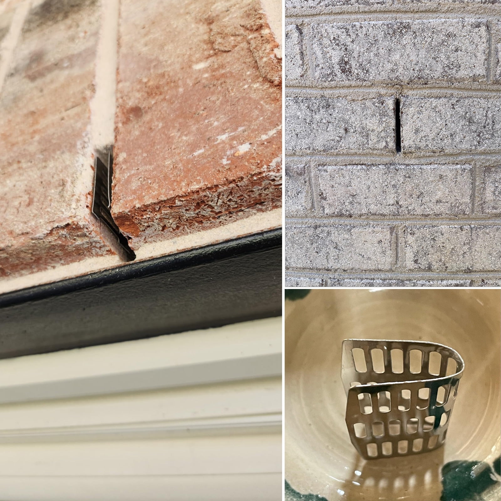 Set of 40 Brick Wall Weep Vent Covers Protections Weep Hole Grills set Masonry Weep Hole Accessories for Home & Garden