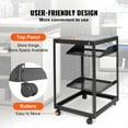 thumbnail image 5 of 15U Open Frame Server Rack Adjustable Depth 23 to 40 Inches Free Standing Wall Mount 4 Post AV Rack with Casters for Networking IT Equipment Router Modem, 5 of 6