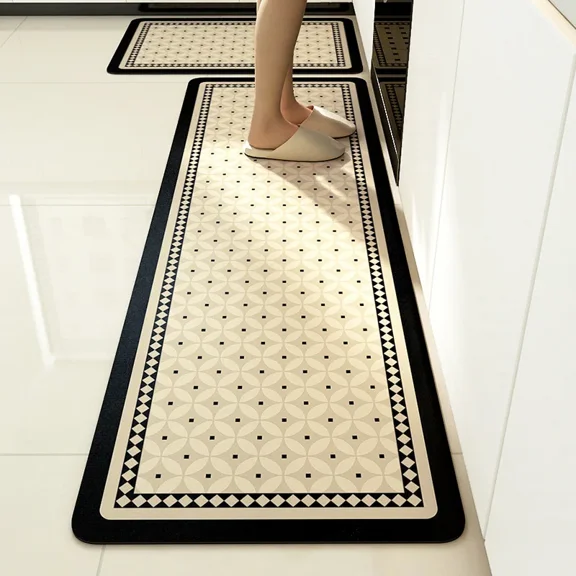 Luxury Kitchen Carpet Geometric Long Floor Mat For Bedroom Bedside Rectangle Hallway Corridor Rug Non Slip Entrance Door Mat