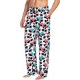 thumbnail image 2 of Uemuo Heart Panda Pattern Men's Wide Leg Palazzo Lounge Pants with Pockets Light Weight Loose Comfy Casual Pajama Pants-Medium, 2 of 9