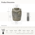 thumbnail image 3 of LuxenHome Vintage Farmhouse Brown Jug 15 Inch Tall Terracotta Vase, 3 of 10