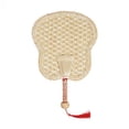 thumbnail image 1 of Under 10 Paper Fans set Handwoven Wheat Ancient Style Hand Fan, 1 of 4