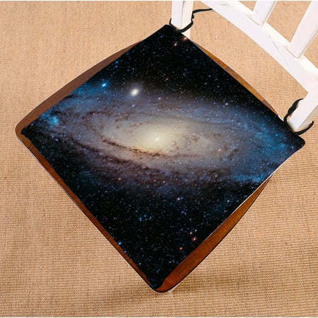 

PHFZK Galaxy Space Chair Pad Nebula Universe Outer Space Seat Cushion Chair Cushion Floor Cushion Two Sides Size 18x18 inches