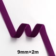 thumbnail image 2 of 9mm Velvet Ribbon Handmade Wedding Party Decoration Ribbon For Gift Wrapping Purple, 2 of 4