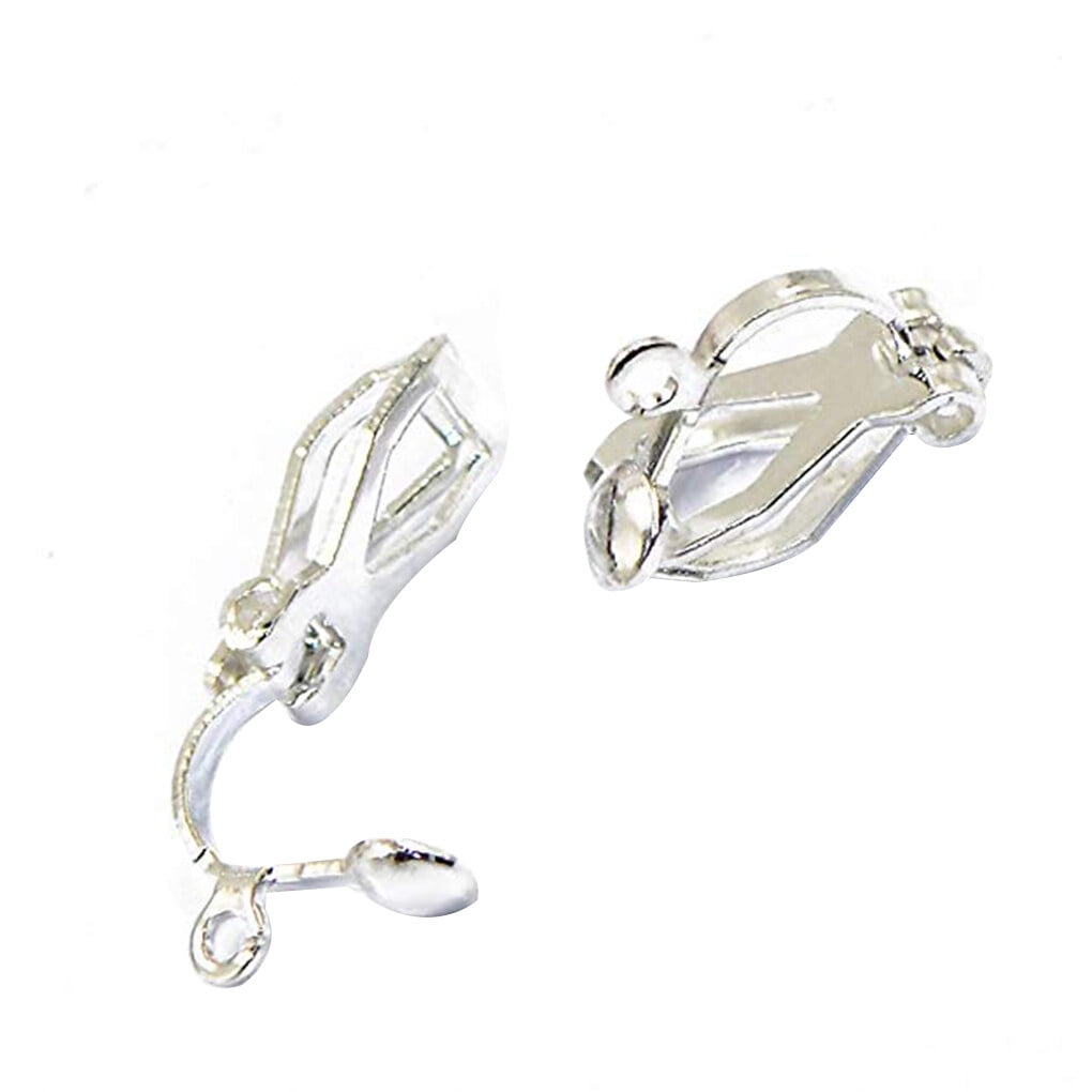 Silver Clip on Earring Converters Pierced to Clip, Crystal Earrings  Converters, Screw Back Width Adjustable Clip Earrings Converters, Gold -   Israel