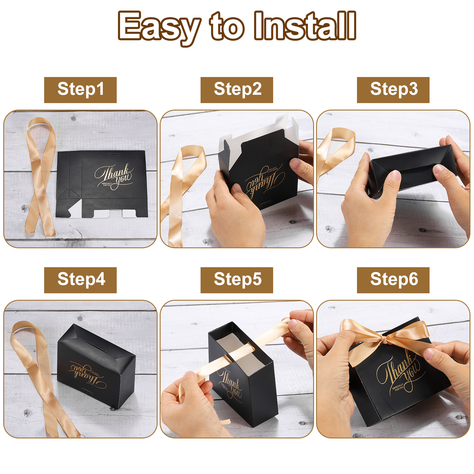 Unique Bargains 36Pcs Gift Bags with Champagne Ribbons for Business Shopping White