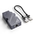 thumbnail image 1 of Adaptador De Interfaz RJ45, Kit De Adaptador De Cable Ethernet De Inyector POE De Alta Eficiencia, Carcasa ABS Para Starlink Dishy V2, 1 of 7