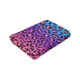 thumbnail image 6 of Kll Fleece Blanket Plush Throw Blanket Leopard Neon Rainbow Gradient,Soft Fuzzy Cozy Flannel Blanket For Couch Sofa Bed.(50"X40"), 6 of 9