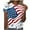 Multicolor#12, variant on UVEASISHA 4th of July Shirts for Women Short Sleeve Stars and Stripes Graphic Tees Mid-Length Casual Parade Outfits Multicolor L