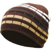 Dotted Stripes Short Beanie Skull Cap Solid Color Men Women Winter Ski Hat