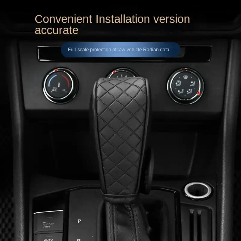 Car Gear Protective Cover Pu Leather Universal Shift Cover Interior Accessories