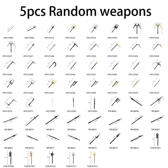 Medieval Weapons Building Block Accessories – Teutonic Knights Templar Spear, Halberd, Lance, Trident, Halberd,Staff and More for MOC Figures & Brick Toys