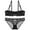Black, variant on Women's Sexy Half Cup Thin Padded Bra and Panties Set Underwire Lingeire