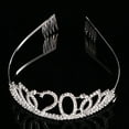 thumbnail image 3 of Masteelf 3pcs Number Crown Creative Birthday Cake Decoration Elegant Headwear Headdress Hair Accessories for Women Girls (Silver 20), 3 of 8