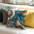 thumbnail image 3 of SHANXI Throw Coastal Ocean Decorative Pillow Cases Polyester Linen Cushion Covers for Sofa Couch Bedroom Home Decor 24x24in, 3 of 5