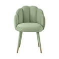 thumbnail image 3 of TOV Furniture Gardenia Tufted Moss Green Velvet Dining Chair with Gold Tipped Legs, 3 of 4