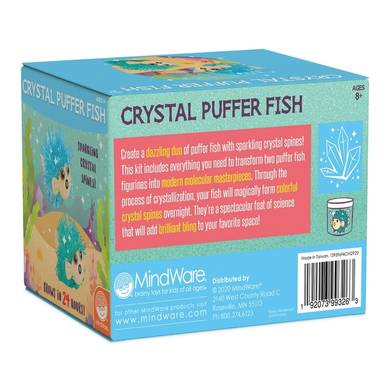 MindWare Crystal Growing Kits: Puffer Fish Set of 2, Cute