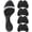 Black, variant on 4 Pairs Women Gel Ball of Foot Cushions, Invisible Anti Slip Metatarsal Pads Comfort Inserts for High Heels