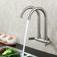 Pot Filler Faucet, 304 Stainless Steel Sink Faucet, Double Pipe Outlet
