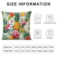 thumbnail image 5 of COMIO  Pineapples Throw Pillow Cover Palm Leaves and Flowers Decorative Pillow Case Home Decor Square Pillowcase, 5 of 5